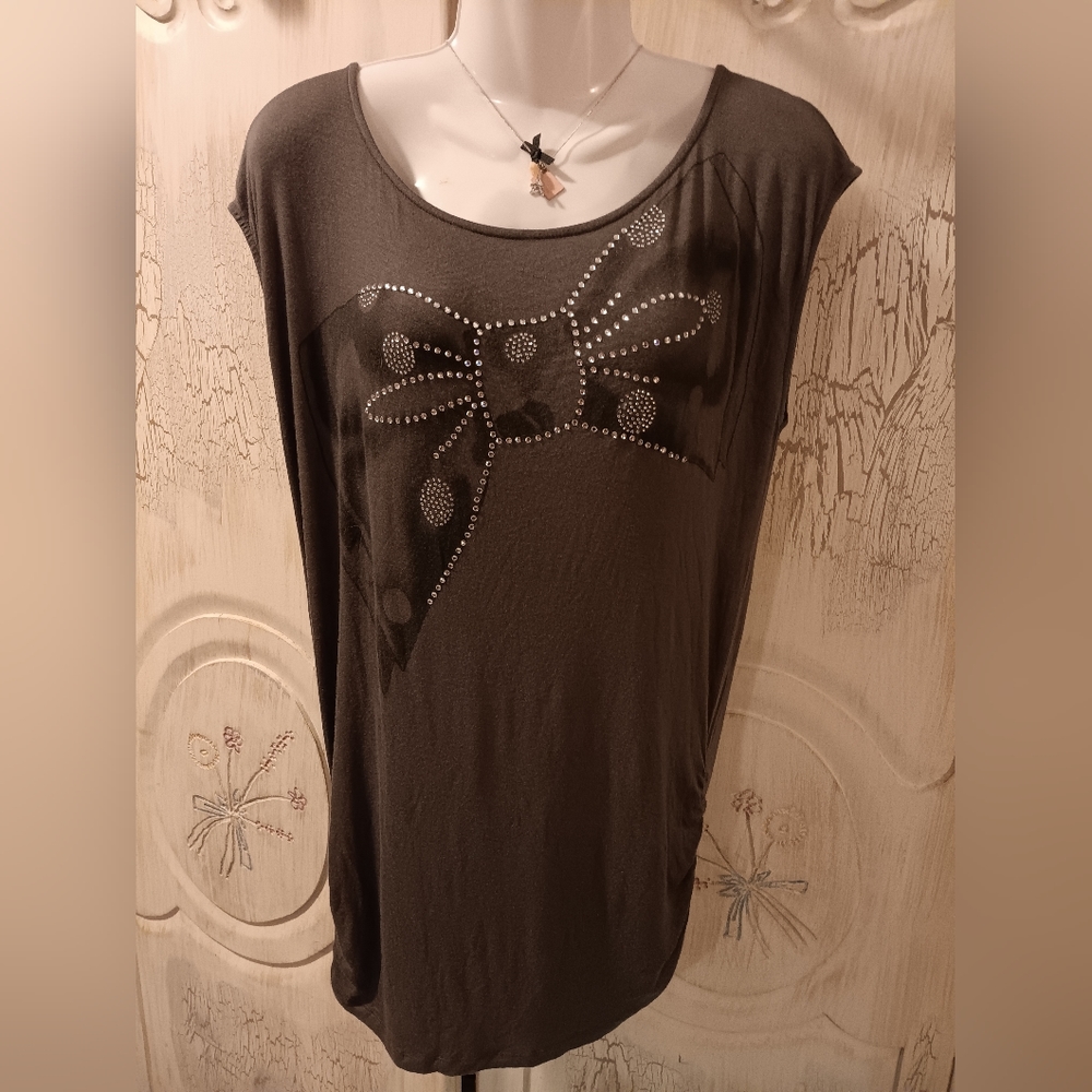 Forever 21 Beaded Bow Top